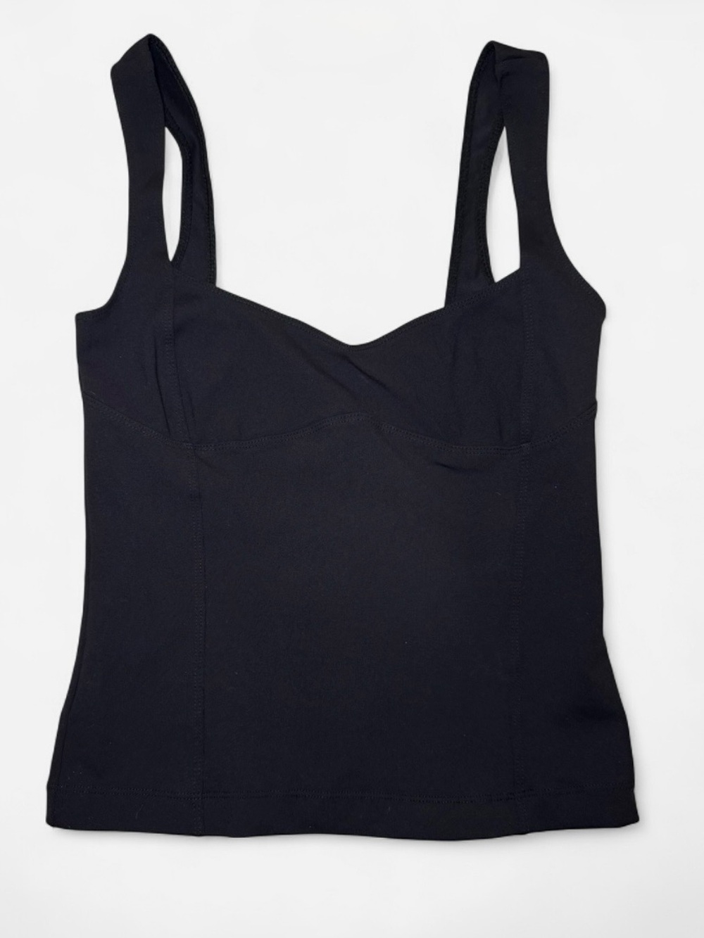 Free People Black Bustier Tank with Wide Straps